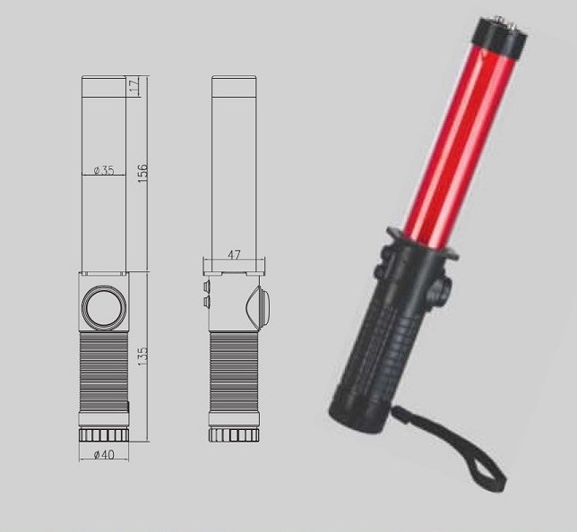 BS-MAG Bastão Sinalizador 29cm